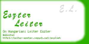 eszter leiter business card